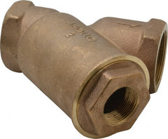 Conbraco - 2" Pipe, FNPT Ends, Cast Bronze Y-Strainer - 400 psi WOG Rating - Exact Tooling