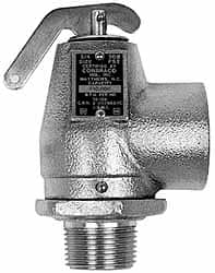 Conbraco - 3/4" Inlet, 1" Outlet, ASME Safety Relief Valve - 35 Max psi, Bronze, 790,000 BTUs - Exact Tooling