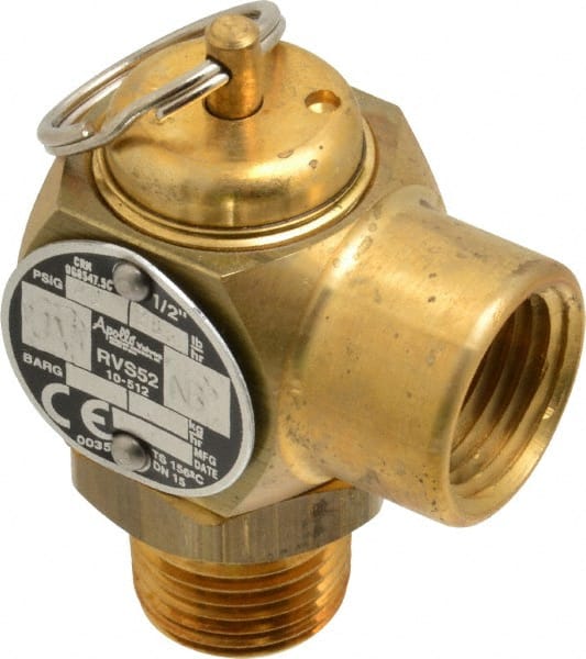 Conbraco - 1/2" Inlet, 1/2" Outlet, ASME Safety Relief Valve - 40 Max psi, Bronze, 305,000 BTUs - Exact Tooling