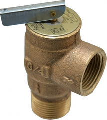 Conbraco - 3/4" Inlet, 3/4" Outlet, ASME Low Pressure Steam Heating Relief Valve - 15 Max psi, Bronze, 407 Lb per Hour - Exact Tooling
