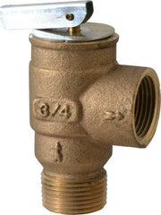 Conbraco - 3/4" Inlet, 3/4" Outlet, ASME Low Pressure Steam Heating Relief Valve - 10 Max psi, Bronze, 407 Lb per Hour - Exact Tooling