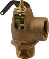 Conbraco - 1" Inlet, 1" Outlet, ASME Low Pressure Steam Heating Relief Valve - 10 Max psi, Bronze, 643 Lb per Hour - Exact Tooling