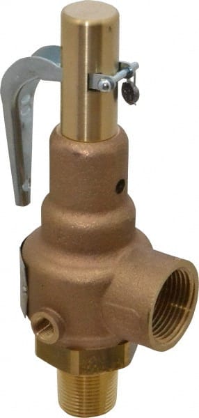 Conbraco - 3/4" Inlet, 1" Outlet, High Pressure Safety Relief Valve - 50 Max psi, Bronze, 647 Lb per Hour - Exact Tooling