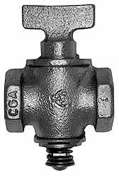 Conbraco - 3/8" Pipe, Tee Head Wrench Operated Gas Cock - Bronze - Exact Tooling