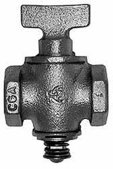 Conbraco - 3/8" Pipe, Tee Head Wrench Operated Gas Cock - Bronze - Exact Tooling