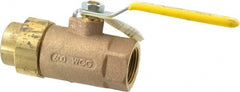 Apollo - 1" Pipe, Bronze Single Union Ends Ball Valve - Inline - One Way Flow, FNPT x FNPT Ends, Lever Handle, 600 WOG, 150 WSP - Exact Tooling