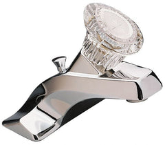 Moen - Knob Handle, Deck Plate Bathroom Faucet - One Handle, Pop Up Drain, Standard Spout - Exact Tooling