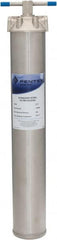Pentair - 3/4 Inch Pipe, FNPT End Connections, 9-1/4 Inch Long Cartridge, 22-3/4 Inch Long, Cartridge Filter Housing - 2 Cartridges, 15 Max GPM Flow Rate, 250 psi Max Working Pressure, 304 Grade - Exact Tooling