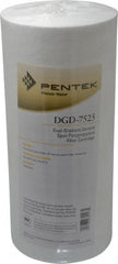 Pentair - 4-1/2" OD, 75/25µ, Polypropylene Dual Gradient Cartridge Filter - 9-3/4" Long, Reduces Sediments - Exact Tooling