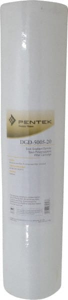Pentair - 4-1/2" OD, 50/5µ, Polypropylene Dual Gradient Cartridge Filter - 20" Long, Reduces Sediments - Exact Tooling