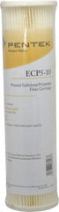 Pentair - 2-5/8" OD, 5µ, Cellulose Polyester Pleated Cartridge Filter - 9-3/4" Long, Reduces Sediments - Exact Tooling