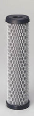 Pentair - 2-1/2" OD, 5µ, Carbon Impregnated Cellulose Pleated-Dual Purpose-Powder Activated Cartridge Filter - 9-3/4" Long, Reduces Tastes, Odors & Sediments - Exact Tooling