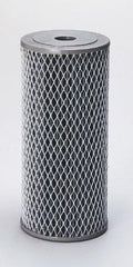 Pentair - 4-1/2" OD, 10µ, Carbon Impregnated Non-Cellulose Pleated Cartridge Filter - 20" Long, Reduces Tastes, Odors & Sediments - Exact Tooling