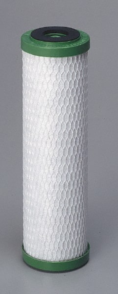 Pentair - 2-7/8" OD, 0.5µ, Carbon Briquette/Resin Giardia & Cryptosporidium Reduction Cartridge Filter - 9-3/4" Long, Reduces Tastes, Odors & Sediments - Exact Tooling