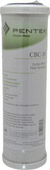Pentair - 2-7/8" OD, 0.5µ, Carbon Briquette Giardia & Cryptosporidium Reduction Cartridge Filter - 9-3/4" Long, Reduces Tastes, Odors & Sediments - Exact Tooling