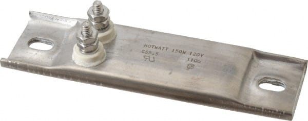 Hotwatt - 120 Volt, 150 Watt, 5-1/2" Long Channel Strip Heater - 1" Hot Length, 50 Watt per Sq In - Exact Tooling