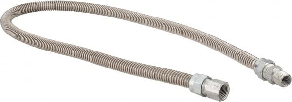Dormont - 1/2" Inlet, 1/2" Outlet FIP x MIP Gas Connector - 48" Long, 1/2" Hose ID - Exact Tooling