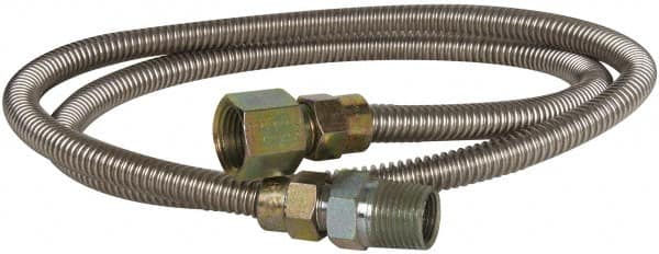 Dormont - 1/2" Inlet, 1/2" Outlet FIP x MIP Gas Connector - 48" Long, 1/4" Hose ID - Exact Tooling