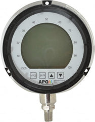 Made in USA - 4-1/2" Dial, 1/4 Thread, 0-200 Scale Range, Pressure Gauge - Lower Connection Mount, Accurate to 0.25% of Scale - Exact Tooling