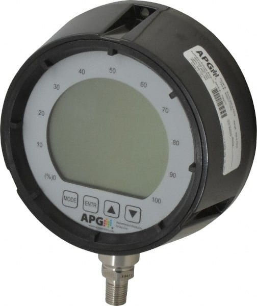 Made in USA - 4-1/2" Dial, 1/4 Thread, 0-500 Scale Range, Pressure Gauge - Lower Connection Mount, Accurate to 0.25% of Scale - Exact Tooling