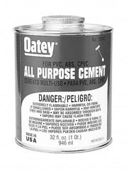Oatey - 1 Gal All-Purpose Medium Bodied Cement - Clear, Use with ABS, PVC & CPVC up to 6" Diam - Exact Tooling
