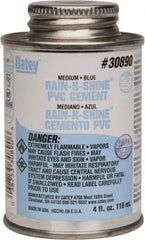 Oatey - 4 oz Medium Bodied Cement - Blue, Use with PVC up to 6" Diam - Exact Tooling