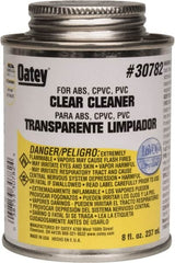 Oatey - 8 oz All-Purpose Cleaner - Clear, Use with ABS, PVC & CPVC For All Diameters - Exact Tooling