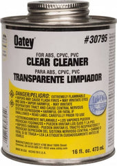 Oatey - 16 oz All-Purpose Cleaner - Clear, Use with ABS, PVC & CPVC For All Diameters - Exact Tooling