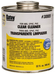 Oatey - 32 oz All-Purpose Cleaner - Clear, Use with ABS, PVC & CPVC For All Diameters - Exact Tooling