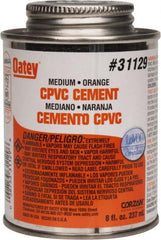 Oatey - 8 oz Medium Bodied Cement - Orange, Use with CPVC & CTS up to 6" Diam - Exact Tooling