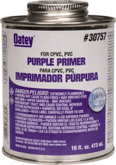 Oatey - 16 oz All Purpose Primer/Cleaner - Purple, Use with PVC & CPVC - Exact Tooling