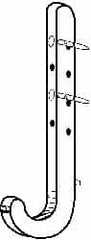 Oatey - 1/2" Pipe, ABS CTS Pipe Hook - 4" Long - Exact Tooling