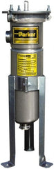 Parker - 2 Inch, Stainless Steel, Bag Filter Housing - FNPT End Connection, 160 GPM Max Flow - Exact Tooling