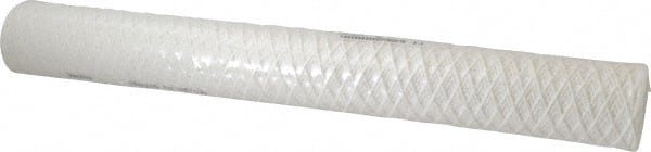 Parker - 2-1/2" OD, 1µ, Cotton String-Wound Cartridge Filter - 20" Long - Exact Tooling