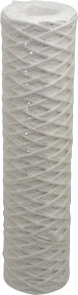 Parker - 2-1/2" OD, 1µ, Acetate Cotton String-Wound Cartridge Filter - 10" Long - Exact Tooling