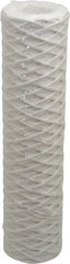 Parker - 2-1/2" OD, 1µ, Acetate Cotton String-Wound Cartridge Filter - 10" Long - Exact Tooling