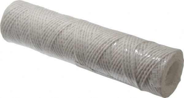 Parker - 2-1/2" OD, 10µ, Acetate Cotton String-Wound Cartridge Filter - 10" Long - Exact Tooling