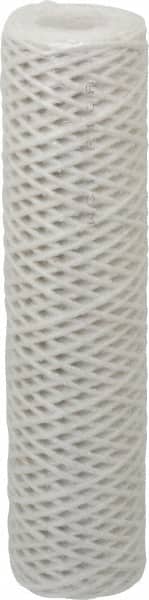 Parker - 2-1/2" OD, 50µ, Acetate Cotton String-Wound Cartridge Filter - 10" Long - Exact Tooling