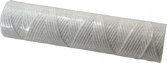 Parker - 2-1/2" OD, 10µ, Cotton String-Wound Cartridge Filter - 10" Long - Exact Tooling