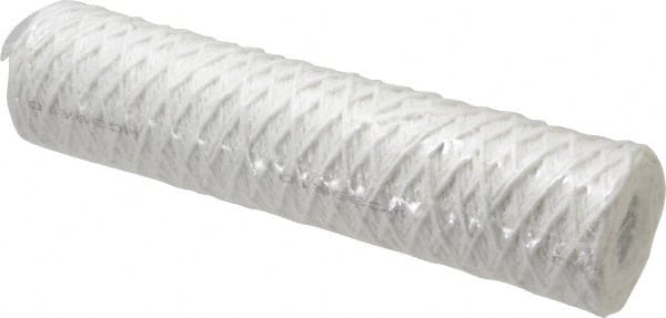 Parker - 2-1/2" OD, 1µ, Acetate Cotton String-Wound Cartridge Filter - 10" Long - Exact Tooling
