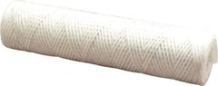 Parker - 2-1/2" OD, 10µ, Acetate Cotton String-Wound Cartridge Filter - 10" Long - Exact Tooling