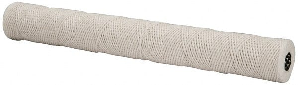 Parker - 2-1/2" OD, 10µ, Acetate Cotton String-Wound Cartridge Filter - 20" Long - Exact Tooling