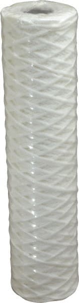 Parker - 2-1/2" OD, 1µ, Cotton String-Wound Cartridge Filter - 10" Long - Exact Tooling