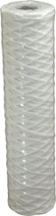 Parker - 2-1/2" OD, 1µ, Cotton String-Wound Cartridge Filter - 10" Long - Exact Tooling