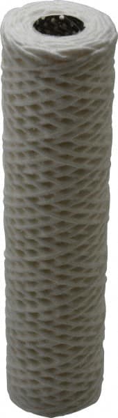 Parker - 2-1/2" OD, 50µ, Cotton String-Wound Cartridge Filter - 10" Long - Exact Tooling