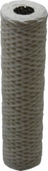 Parker - 2-1/2" OD, 50µ, Cotton String-Wound Cartridge Filter - 10" Long - Exact Tooling