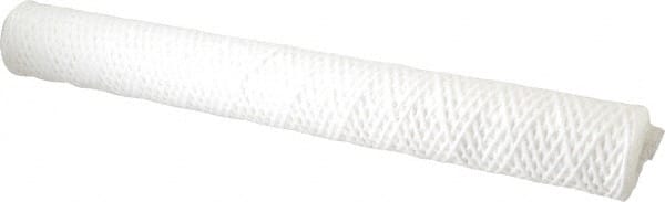 Parker - 2-1/2" OD, 50µ, Acetate Cotton String-Wound Cartridge Filter - 20" Long - Exact Tooling