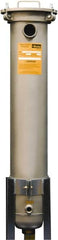 Parker - 2 Inch Pipe, FNPT End Connections, 30 Inch Long Cartridge, 48 Inch Long, Cartridge Filter Housing with Pressure Relief - 5 Cartridges, 75 Max GPM Flow Rate, 175 psi Max Working Pressure - Exact Tooling