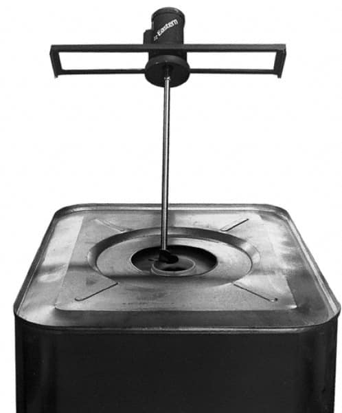 Made in USA - 40 psig Air Pressure, 275 Gallon Mixing Capacity, 1/2 to 1 hp, Mounting Bridge, Air Powered Mixer - 32 Inch Long Shaft, 316 Stainless Steel Shaft, 600 to 2,000 RPM, Compatible with IBC Container - Exact Tooling