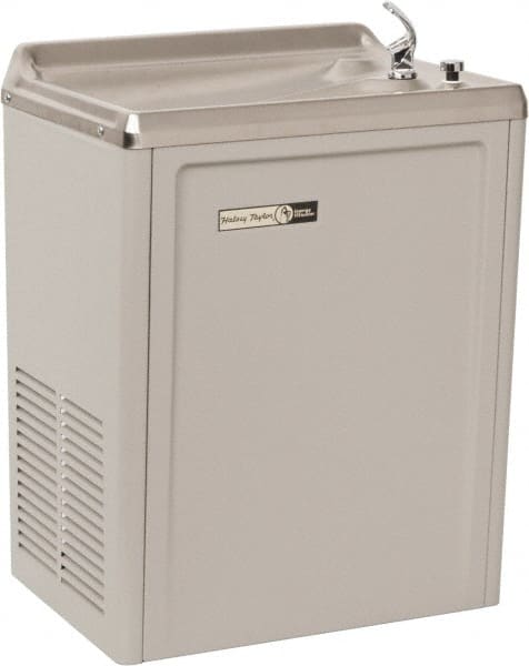 Halsey Taylor - 4 GPH Cooling Capacity Compact Flush Wall Mounted Water Cooler & Fountain - Vinyl Cabinet, 230 Watts, 2.5 Full Load Amperage, 0.16 hp - Exact Tooling